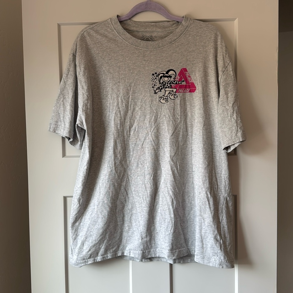 Palace Ais-Co Jester Graphic Tee (Gray, Size XL)